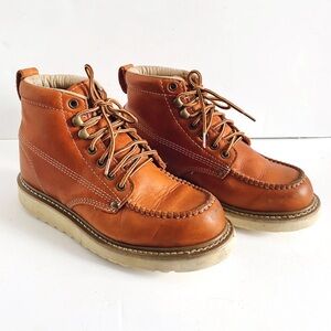 GOLDEN FOX 6" Moc Toe Wedge Pro Work Boots